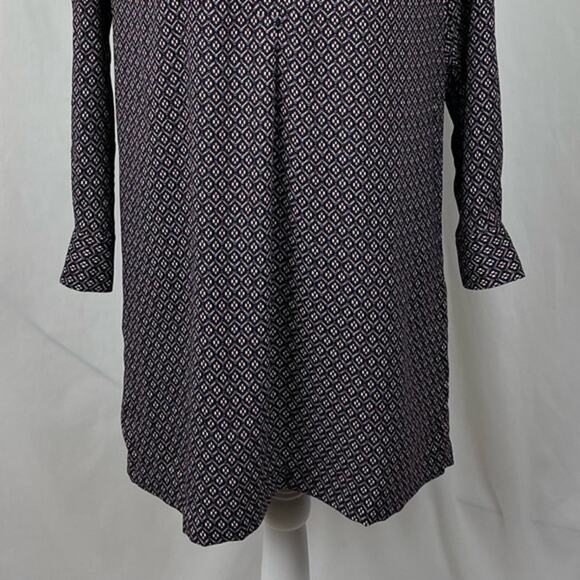 LOFT Burgundy Black White Print Office Date Night Shift Dress NWOT Size XXS - Picture 4 of 12